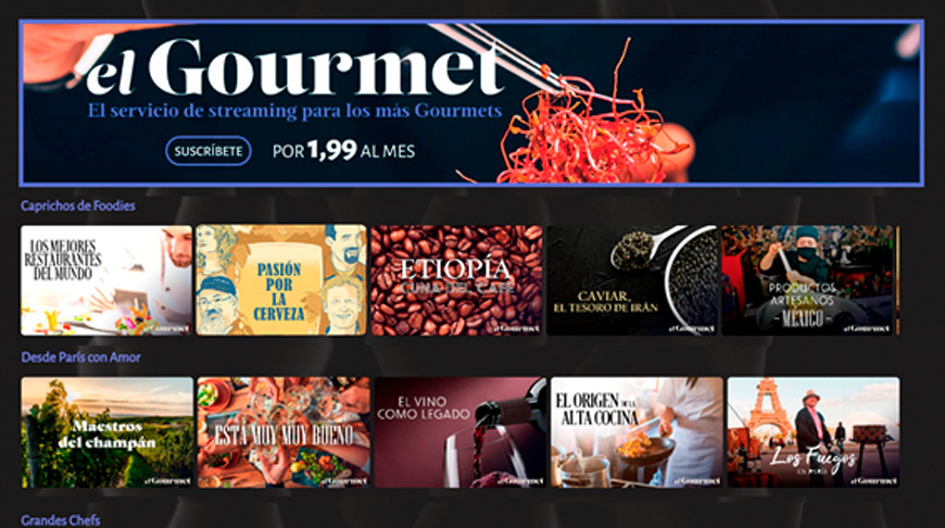 AMC Networks International lanza El Gourmet, el único servicio de streaming especializado en alta gastronomía