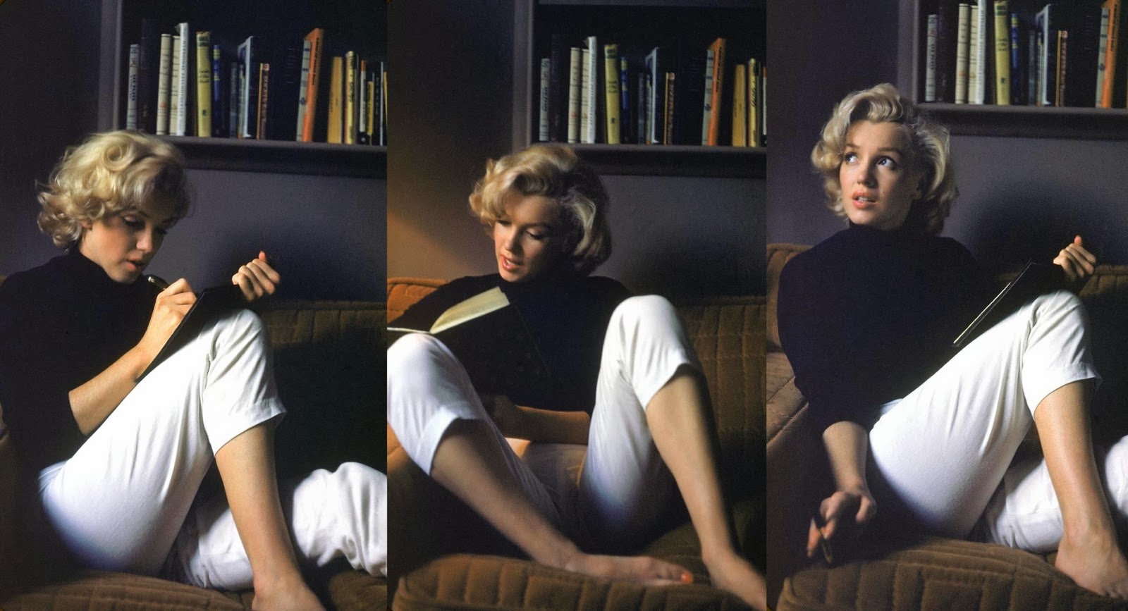 Marilyn-Monroe_reading-and-writing