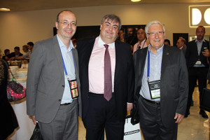 Marc-Olivier Sebbag, Delegado General Federation National des Cinemas Français, y Richard Patry, derecha presidente FNCF, y Josep M. Queraltó