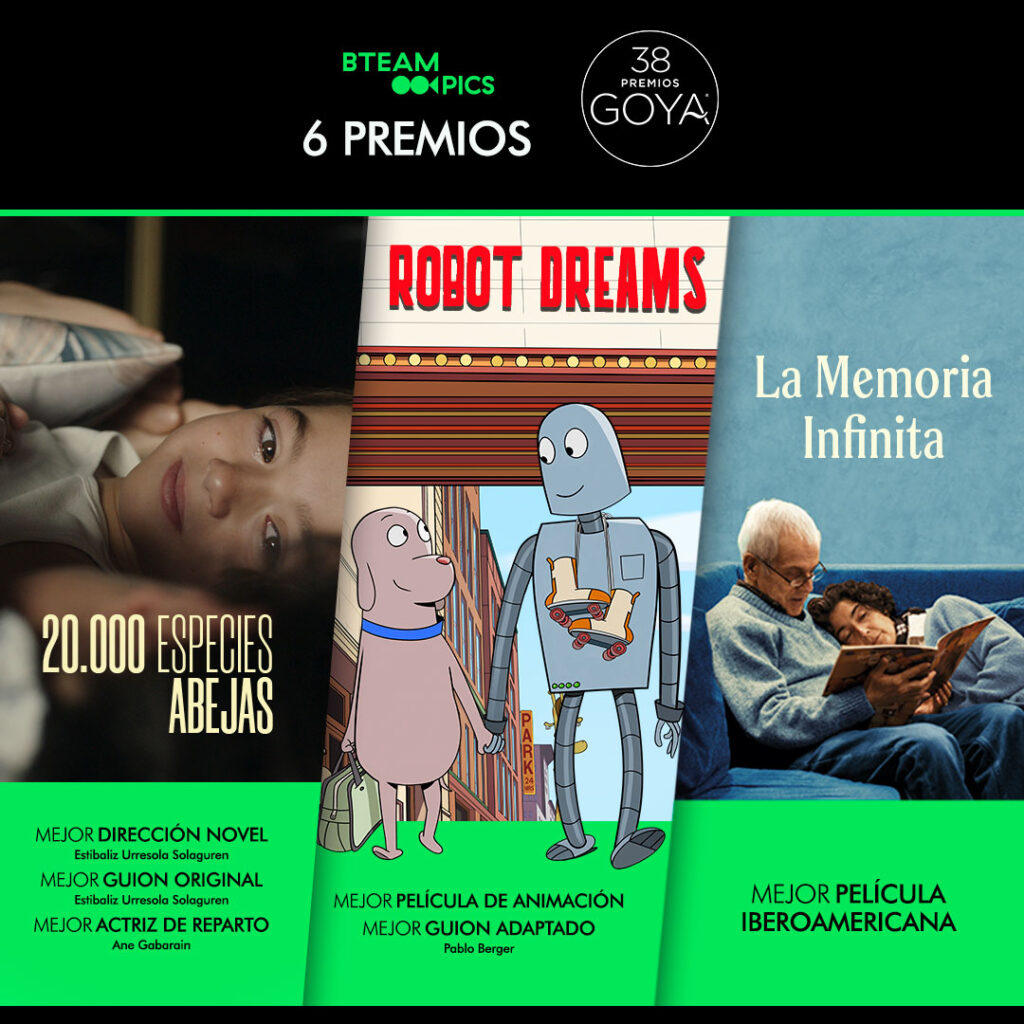 6 Premios Goya para películas BTeam